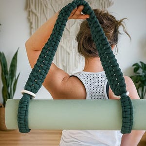 Draagriem macramé yogamat en skateboard: verstelbaar, Oeko-Tex gecertificeerd
