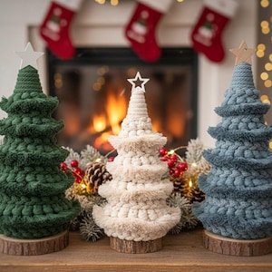 マクラメクリスマスツリー - クリスマスデコレーション、手作りギフト、ナチュラルデコレーション