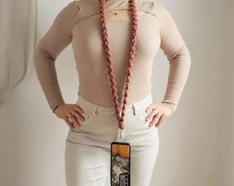 Handmade Cotton Cord Phone Lanyard: Crossbody Mobile Chain