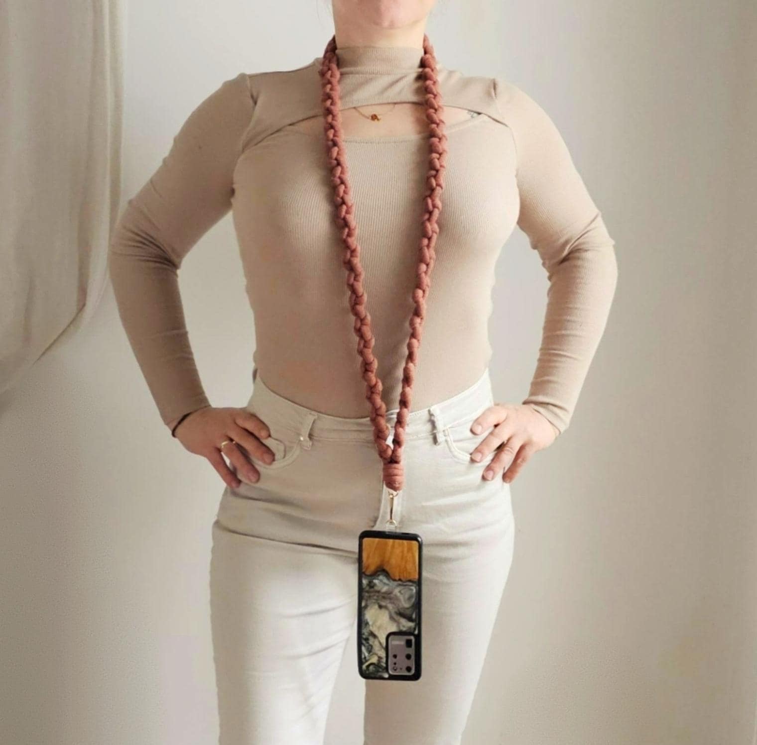 Handmade Cotton Cord Phone Lanyard: Crossbody Mobile Chain