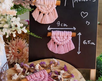 Boho Macrame Magnet: Cinnamon Stick Decor, Fridge or Office