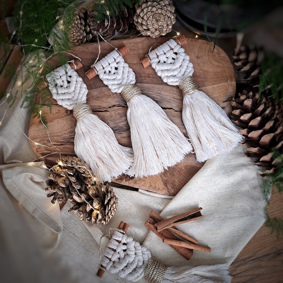 Grandes décorations de Noël sur bâton de cannelle, boîte cadeau