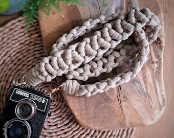 Handmade Boho Macrame Crossbody Strap: Camera or Bag Belt Replacement