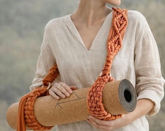 Yoga mat strap - stylish mat carrier - wide and comfortable to wear