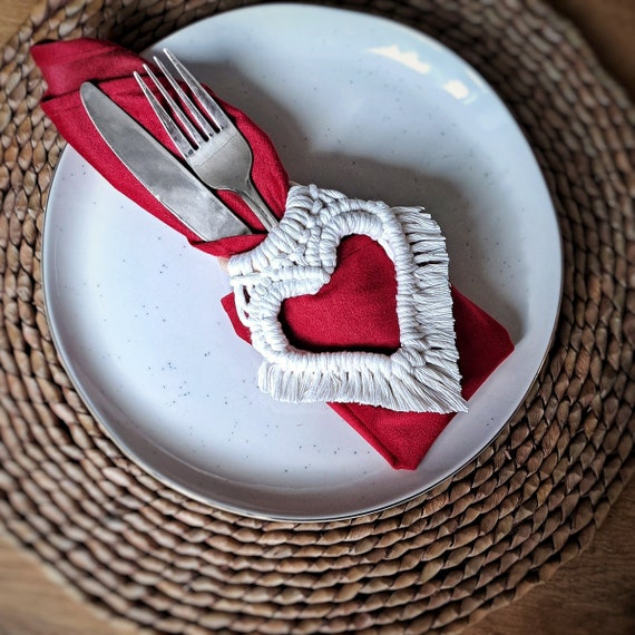 Weihnachtsbaumspitze Herzform – Handgefertigt, Geflochtene Baumwolle, Ca. 22x15,5x10 Cm, Für Weihnachten & Valentinstag