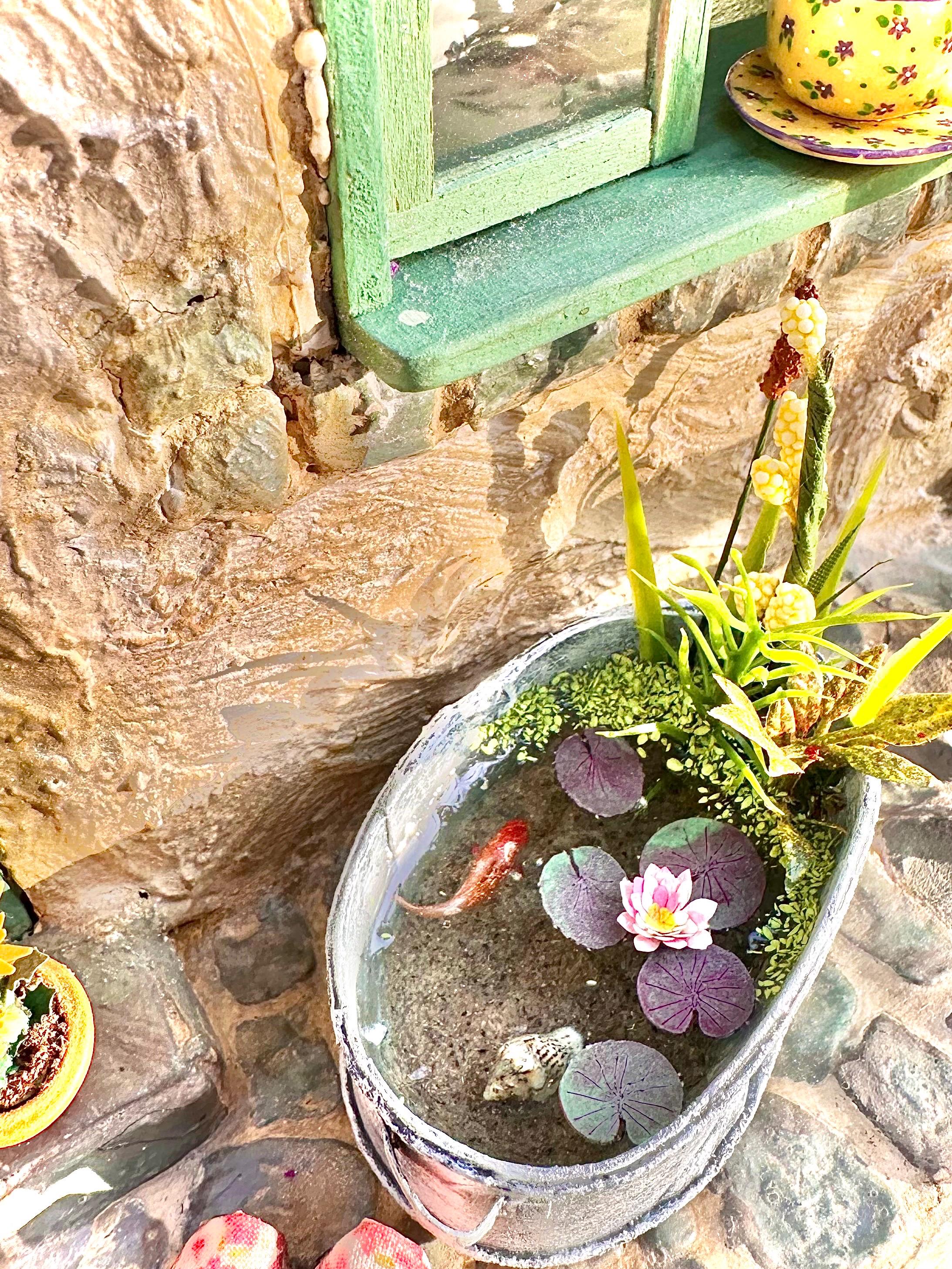 Fontana A Cascata 2 Livelli A Botte Per Giardino - Con Pompa Inclusa - Effetto Rilassante