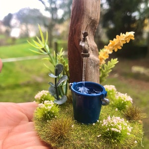 Miniature garden faucet