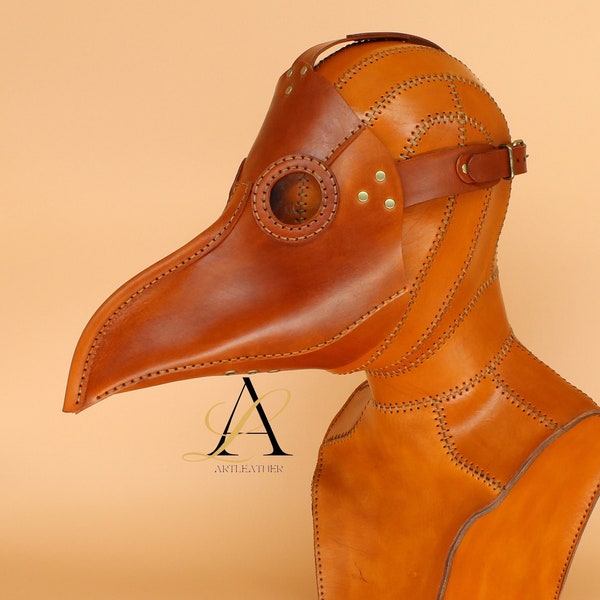 Leg Avenue Pestarzt Maske – Schwarze Kunstleder-Maske Mit Elastischen Bändern | Unisex Für Halloween & Kostümpartys