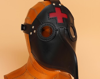 Leather Plague Doctor Mask