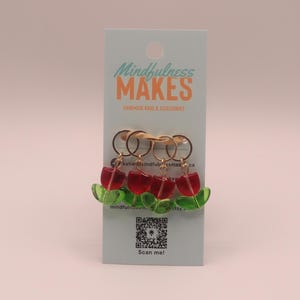 Tulip Stitch Marker Set - Progress Keeper - Accessories and Gifts for Knitters and Crocheters - Knitting and Crochet Notions