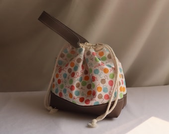 Drawstring Crochet Knitting Project Bag - Small/Medium/Large - Gifts for Knitters and Crocheters - Small Yarn Balls