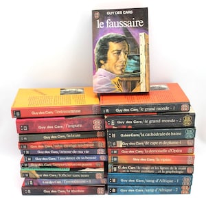 lot of 20 books Books Guy Des Cars Romance J&#39;ai Lu Adult French