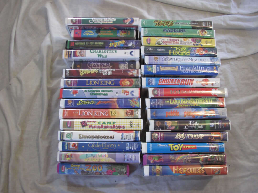 30 Various Cassette Vhs Disney and Animated ENGLISH 3 Etsy
