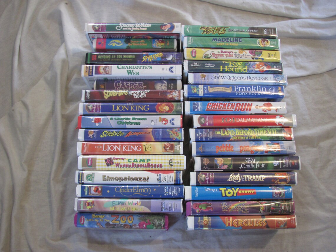 30 Various Cassette Vhs Disney and Animated ENGLISH 3 Etsy