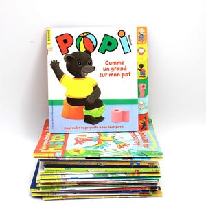 Lot of 18 Books Popi Books + Children&#39;s Stories French Children 1-5 years