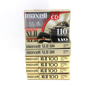 Lot of 7 Blank Cassette 4x Maxell XL II 100 Mins Type II 3x Maxell XL 110 New Sealed