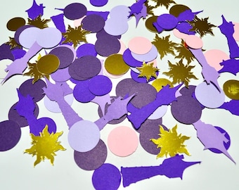 Tangled inspired confetti, kids party decoration, confetti, birthday decoration , table decorations
