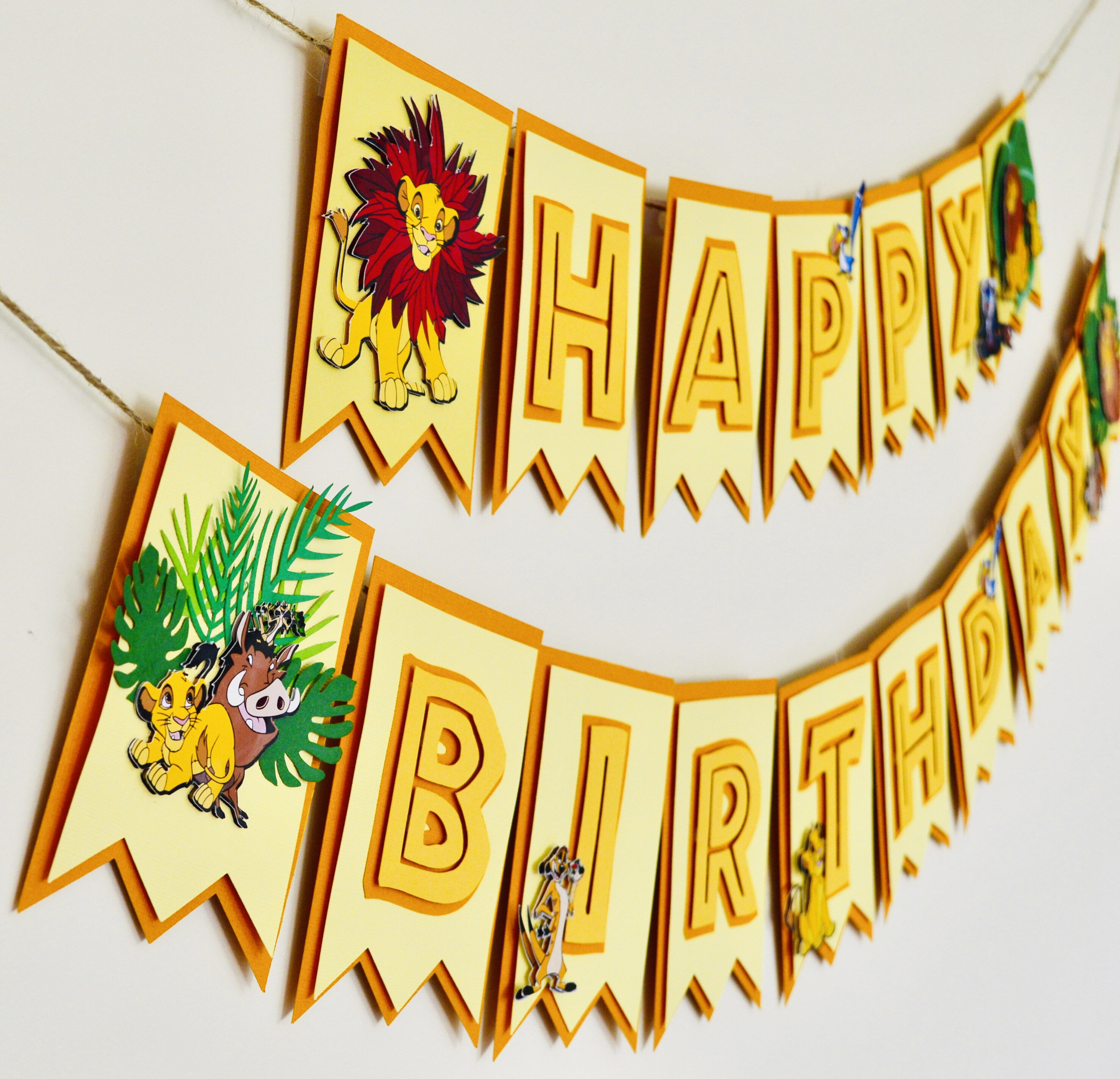 D1 Lion King Inspired 3D Banner/ Bunting Disney Banner Etsy UK