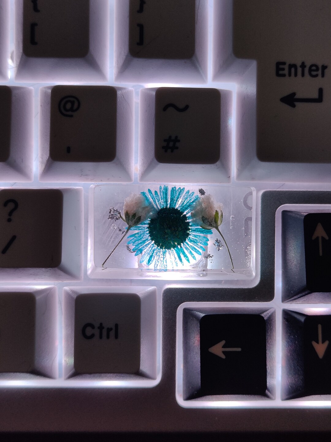 Flowers Right Shift Keycap Resin Keycap for Cherry MX Gateron Switches