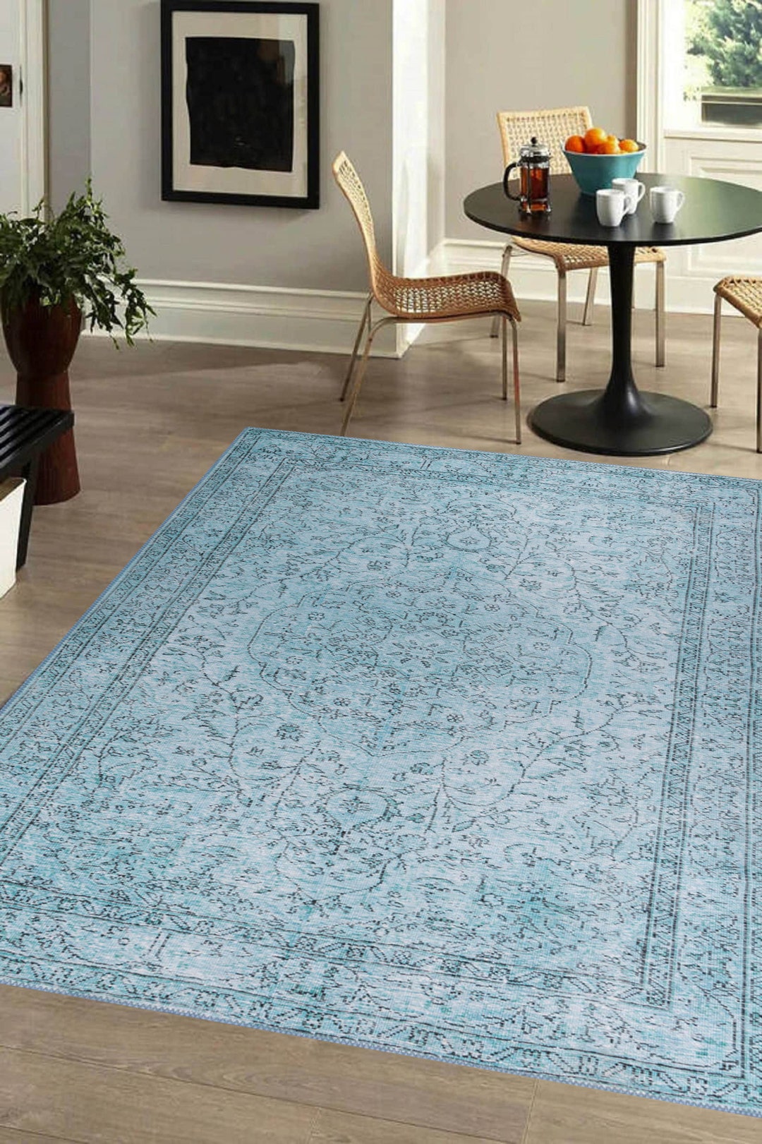 Rug for Living Room,blue Rug ,rug for Bedroom,washable Rug,blue Area ...