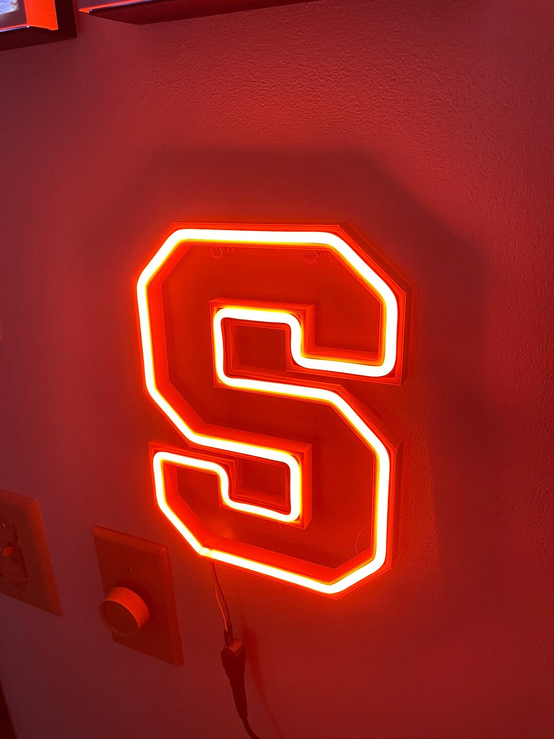 3D Printed Syracuse Neon Sign Syracuse University Wall Art Etsy