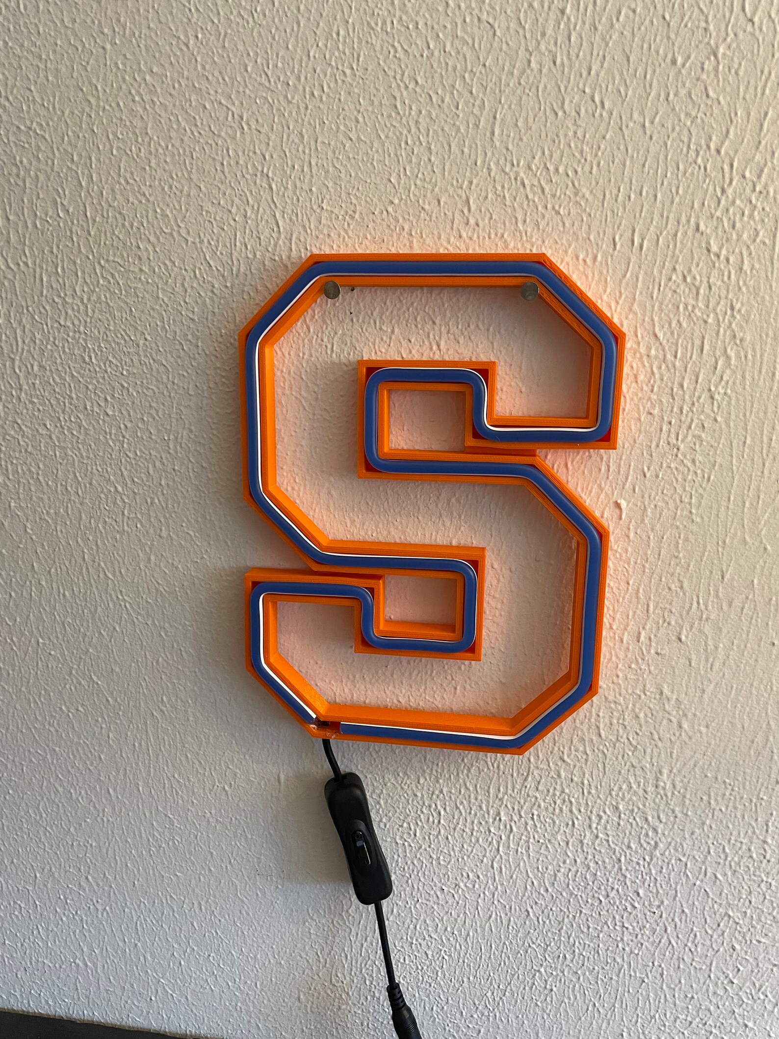 3D Printed Syracuse Neon Sign Syracuse University Wall Art Etsy
