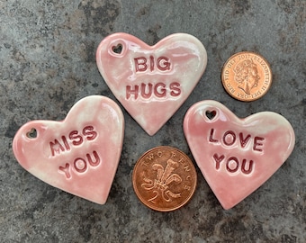 Handmade Ceramic Heart Fridge Magnet – Valentine's Day Gift