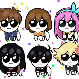Pre-order Omori Sunny Basil Kel Aubrey Mari Hero TBH Autism creatures | 2.5in Glitter Epoxy Acrylic Keychain