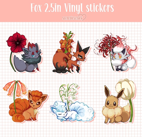 Fox With Flowers Hisuian Zorua, Alolan Vulpix and More | 2.5 in