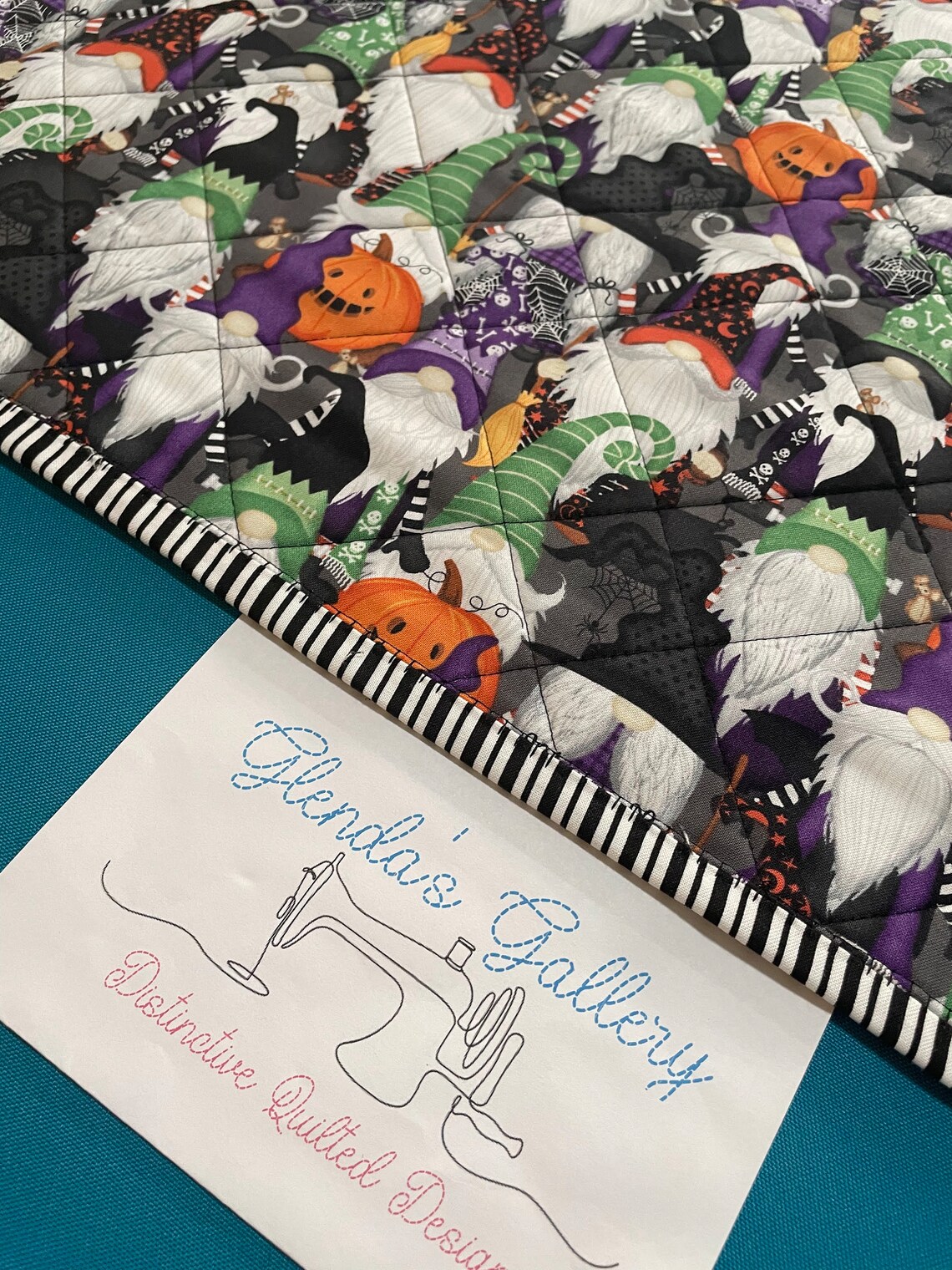 Rusty the Fall Gnome Quilted Table Topper NCU0PTT1070