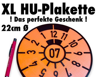 XL HU Plakette, TÜV Plakette, Dekra Plakette, Geburtstagsgeschenk Schrauber Kfz Polizei Beamter Ingenieur