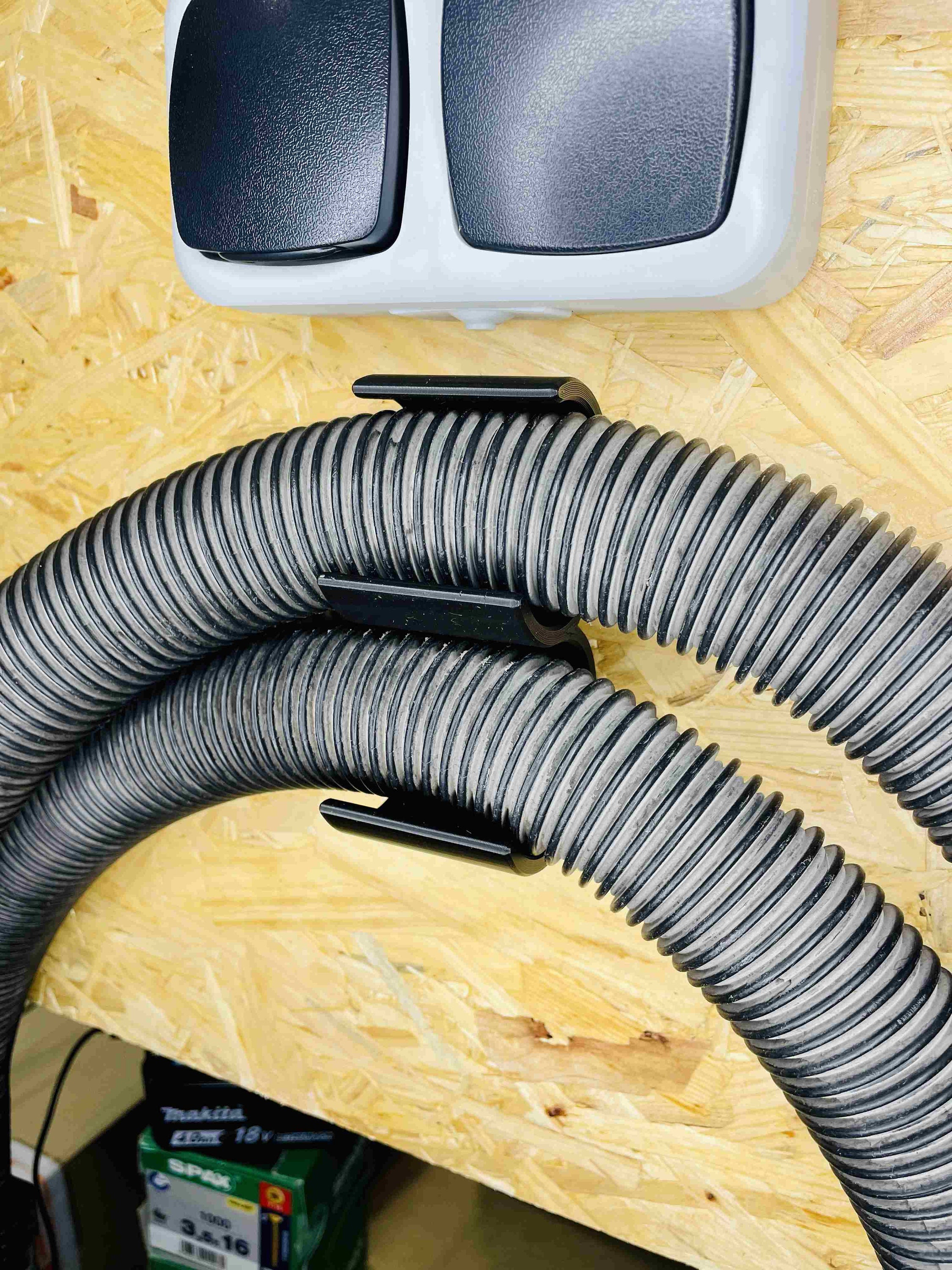 Support mural 2x pour tuyaux tuyau spiralé tuyau d'aspirateur Kärcher Bosch etc.