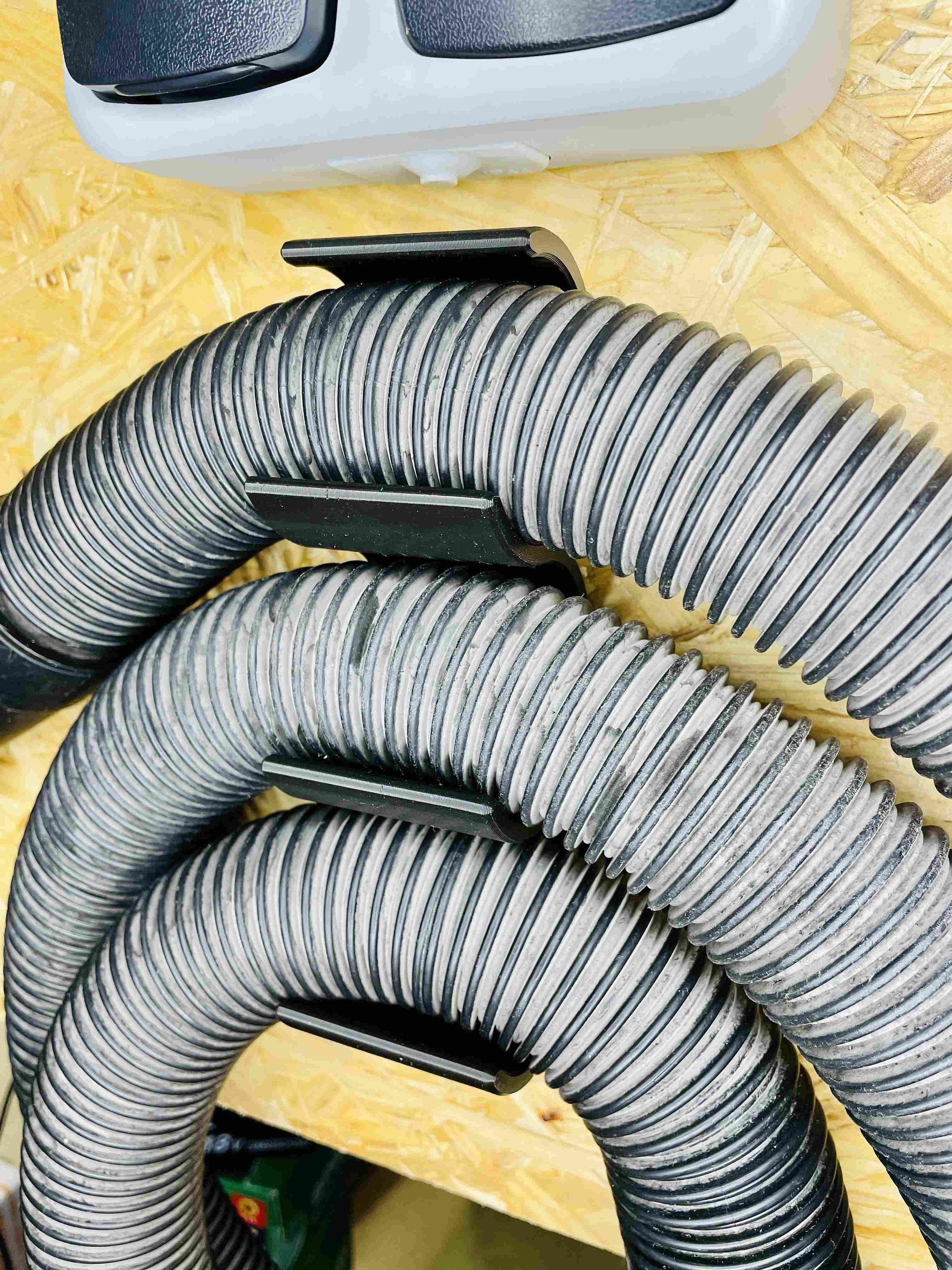 Support mural triple pour tuyaux, tuyau spiralé, tuyau d'aspirateur, Kärcher Bosch, etc.