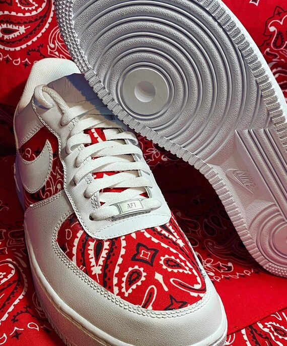 Custom Red Bandana Air Force One - Etsy