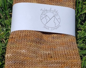 Hand Dyed Hand Cranked Sock Tube 60 Stitches Desert Hike