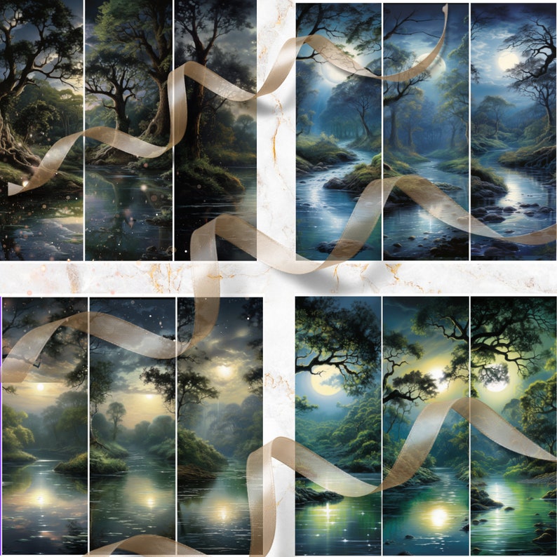 Mystical River Printable Bookmarks Bundle, Set of 30 JPG/SVG/PDF ...