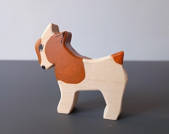 Wooden Animal Figure Toy " goat " , Wooden Toy Set of Farm Animals , Natural Toys ,Gift for Kids and Baby Boy ,Educational Toy,Birthday Gift