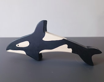 Wooden figure Orca Whale, Wooden Animals  Toys,  Marine Animals Set,  Baby Room Decor, Wooden Animal Figures , Orca , Nemo , Gift For Kids