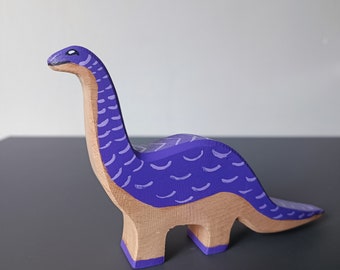 Brontosaurus Spielzeug Figur, Holz Tiere, Holz Dinosaurier Spielzeug, Tiere Figuren Set, handgemachtes Spielzeug Set, Montessori Spielzeug, Kinderzimmer Dekor