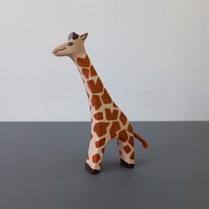 Wooden figure giraffe | Waldorf Wooden Toy Figures | Wooden giraffe Wooden toy wooden figurine for Waldorf and Montessori