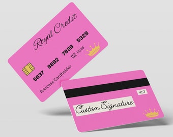 Custom Play Credit Card, Personalized Credit Card, Credit Card Toy