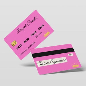 Custom Play Credit Card, Personalized Credit Card, Credit Card Toy