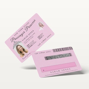 Spoof passagiere Prinzessin Lizenz Geschenk - vollständig anpassbarer Führerschein