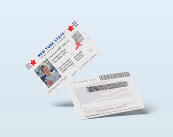 Custom Kids Driver&#39;s License, Fully Customizable Play ID Card
