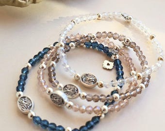 Archangel Saint Michael Bead Bracelet Stretch Guardian Angel Spiritual Jewelry Gift Catholic Saint Michael Bracelet