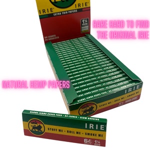 Irie Rolling Paper/64 Sheets Per Pack/Rare Hard To Find Papers/Superior Quality Papers