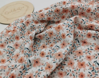XL baby muslin cloth, muslin spring blossom, swaddle cloth, cuddly cloth, mull cloth, baby blanket handmade, various sizes