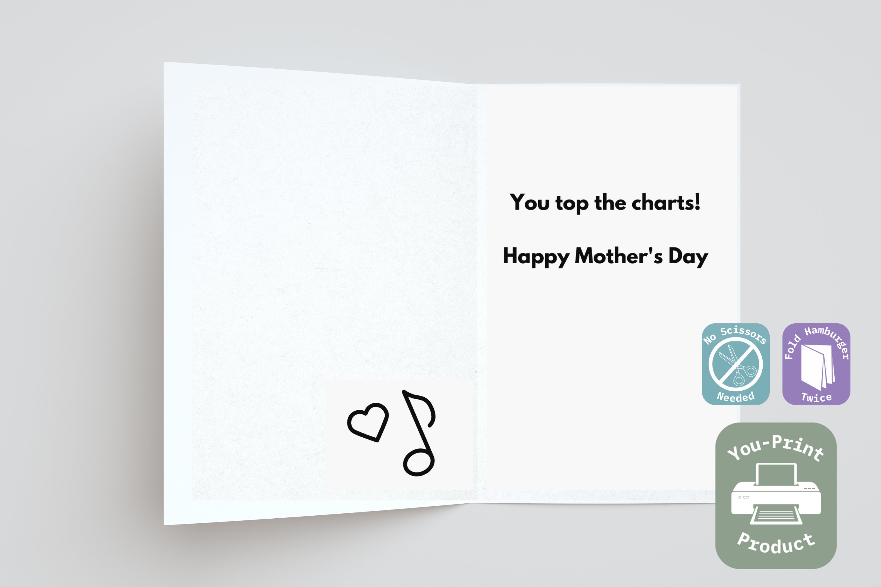 Best Mom Ever Printable Card for Music Lovers From Kids Etsy