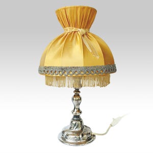 Antique Silver Plated Table Lamp with shade