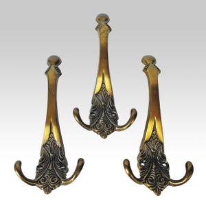 Vintage small metal wall Coat Hooks